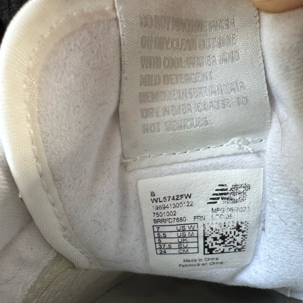 New Balance White Sneakers 574+ Platform - Picture 7 of 9